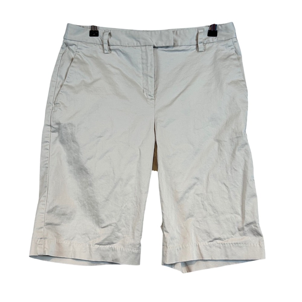 Lady‎ Hagen Womens Khaki Golf Bermuda Shorts Tan Cotton Stretch Size 4 Preppy